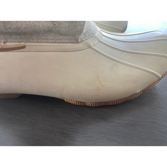 Sperry Women's Size 8 Waterproof Rubber Boots Thinsulate Cream Tan Size Zip - Picture 7 of 10